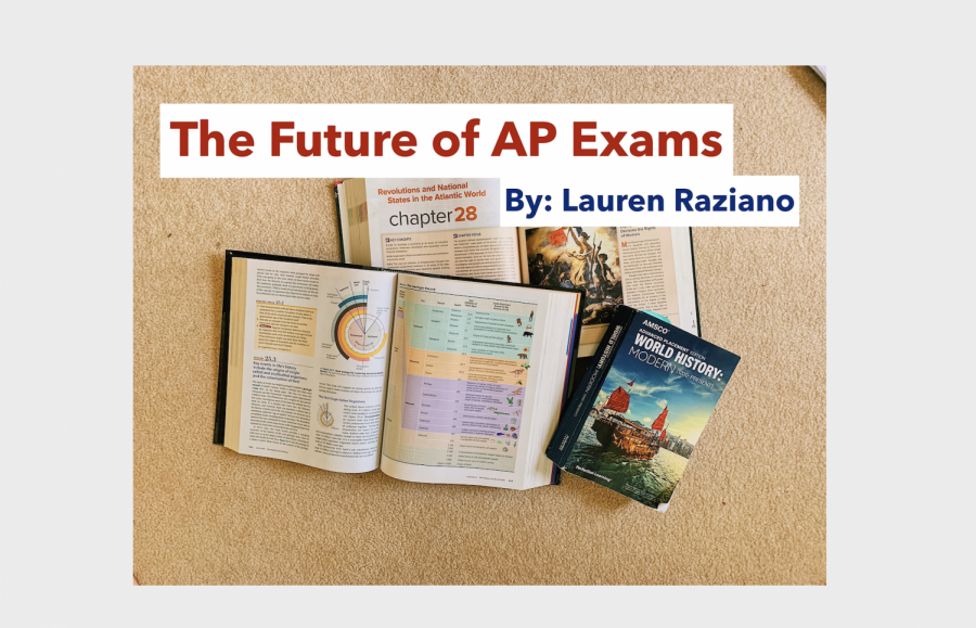 A display of AP Biology, AP European History, and an AMSCO AP World History Textbook 