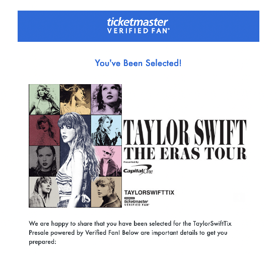 Taylor Swift Presale Registration Ticketmaster