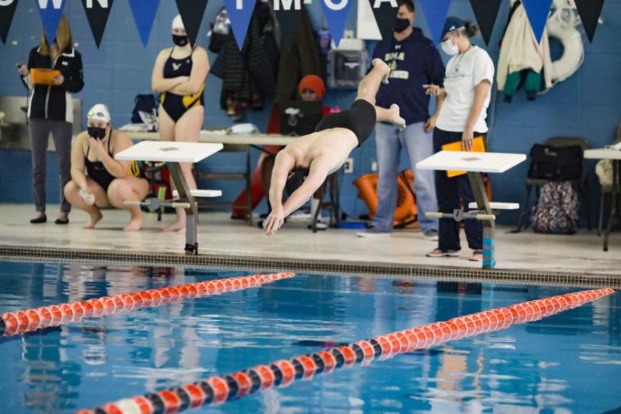 Participation on the boys’ swim team is down 30% from last year, making it difficult for the team to form relays and compete with larger teams. Photo Credit: Archmere Academy
 